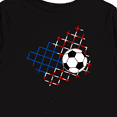 thumbnail image 4 of Inktastic Soccer Ball, Net with American Flag Colors Boys or Girls Long Sleeve Toddler T-Shirt, 4 of 5