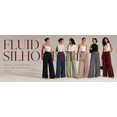 thumbnail image 4 of Cuteduck Women's Solid Color Wide Leg Pants – High Waisted Flowy Palazzo Trousers with Slant Pockets Casual Loose Pants S-2XL, 4 of 7