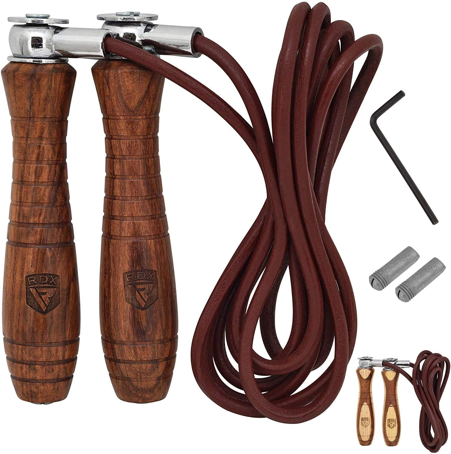 Leather Skipping Jump Rope Adjustable,Fitness Speed Rope Swivel Boxing MMA 