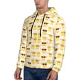 thumbnail image 3 of Kdxio Cute Yellow Duck Print Mens Casual Hooded Collar Drawstring Hoodies Pullover Sweatshirts Casual Long Sleeve Shirts-Large, 3 of 7