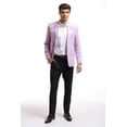 thumbnail image 2 of Elie Balleh Purple Solid Melange Men's Blazers Sports Coat Jacket, 2 of 2
