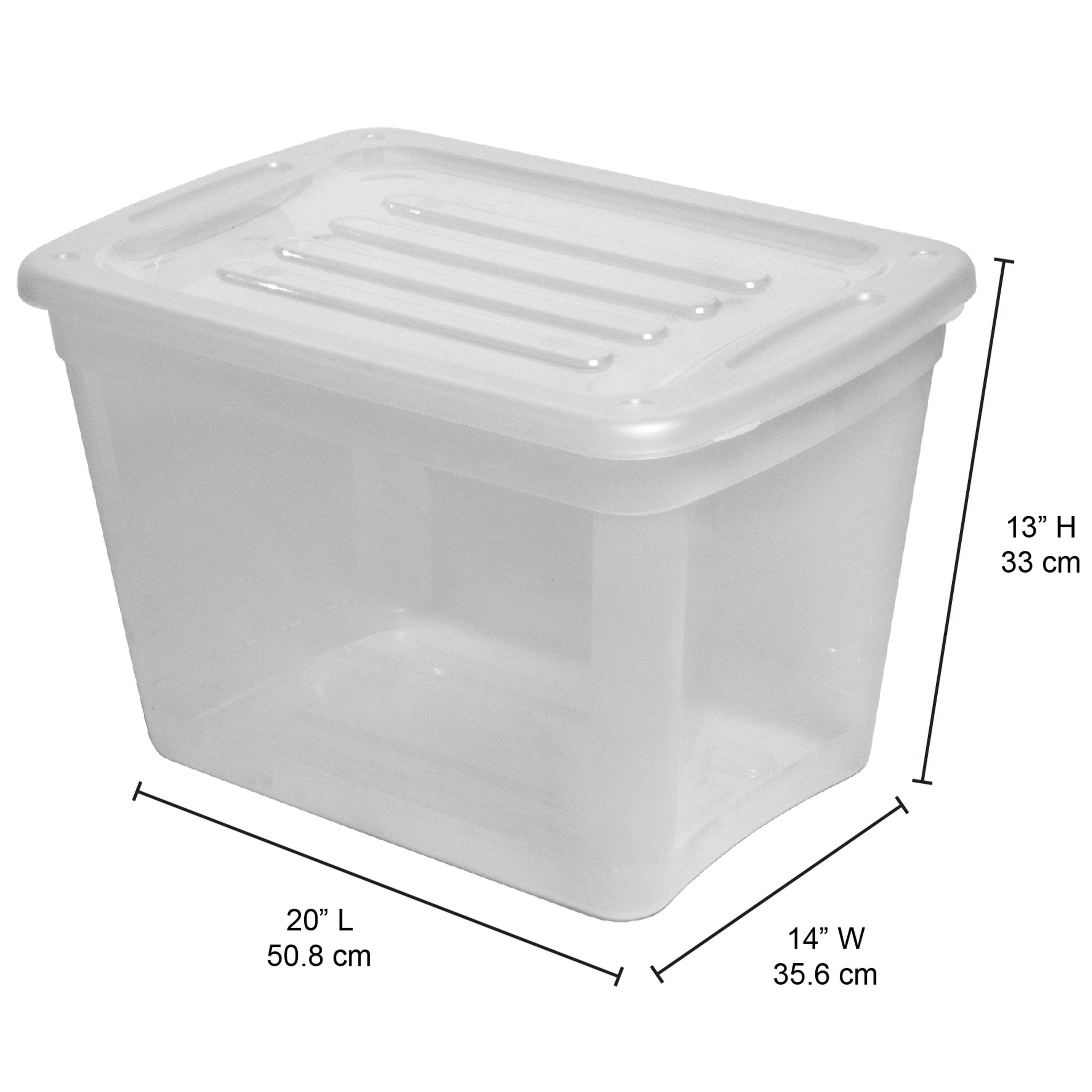Gracious Living 39L Clear Snap Lid Tote