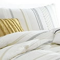 thumbnail image 2 of Mary 6 Piece Queen Duvet Comforter Set - 2 Pillows - Textured Ivory Boucle, 2 of 5