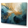 thumbnail image 2 of Designart "Ocean Spiral In Gold And Teal III" Abstract Spirals Canvas Prints, 2 of 7