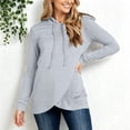 thumbnail image 4 of WAGUTH Women's Maternity Nursing Hoodies Long Sleeve Side Split Breastfeeding Sweatshirt Soft Casual Tunic Tops for Pregnancy Daily Wear,Gray,M, 4 of 7