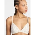 thumbnail image 3 of No Boundaries Woven Cotton Triangle Bralette, Women's XS-XXXL, 3 of 4