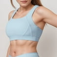 thumbnail image 3 of Women's High Support Scoop Neck Sports Bra - Large, Light Blue, 3 of 7