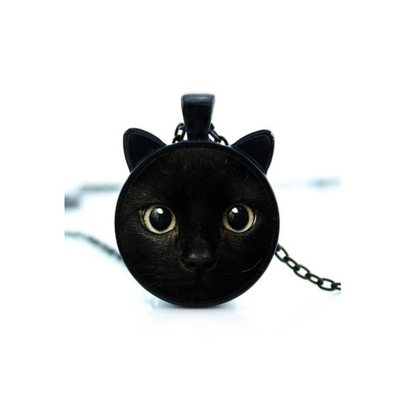 Black Cat Pendant Necklace