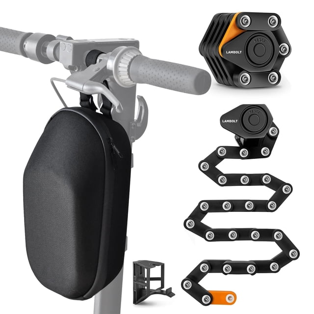 Candado para bicicleta Lambolt plegable de aleación de acero resistente 85 cm
