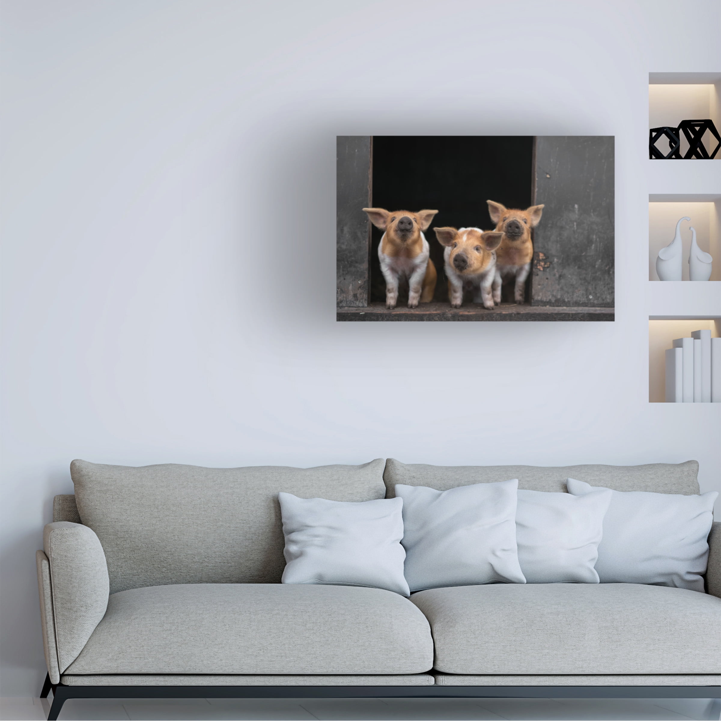 Gert van den '3 Pigs' Canvas Art
