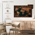 thumbnail image 5 of Elephant Stock Coffee World Map Wall Art - Horizontal Canvas Wall Art - Kitchen Wall Decor - Food And Drink Canvas - Teal And Brown Decor - 12" x 8", 5 of 8
