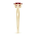 thumbnail image 5 of ANGARA Natural Tapered Shank Ruby Solitaire Engagement Ring with Diamond Accents in 14K Yellow Gold for Women (Size-6x4mm) | July Birthstone, Anniversary, Jewelry Gift for Women | Natural Ruby Ring, 5 of 11