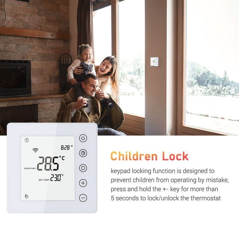 Digital Smart Thermostat Programmable WIFI Wireless Gas Boiler Home Room  Sensor
