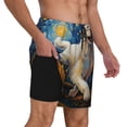 thumbnail image 2 of Fuzoiu Vintage Starry Sky Labrador Print Men's Swim Shorts,Quick-Dry Double-Layer Swim Trunks,Board Trunks,Beach Shorts Swimwear Bathing Suits-Large, 2 of 6