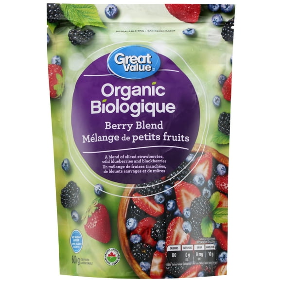Great Value Organic Berry Blend, 600 g