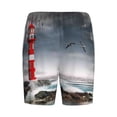 thumbnail image 5 of Easygdp 3d Lighthouse in the Surf Men's Short Pajama Pants, Sleep Shorts, Household Pants, Casual Pants with Pockets - 4X-Large, 5 of 9