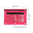 thumbnail image 2 of Unique Bargains Pencil Pouch for 3 Rings Binder, 2 Pack Oxford Cloth Mesh Zipper Binder Pouch Pencil Case Rose Red, 2 of 7