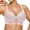 Pink, variant on Front Closure Bustier Bra Women's Lace Longline Bralette Wireless Comfort Support Seamless T-Shirt Bra for Everyday Wear