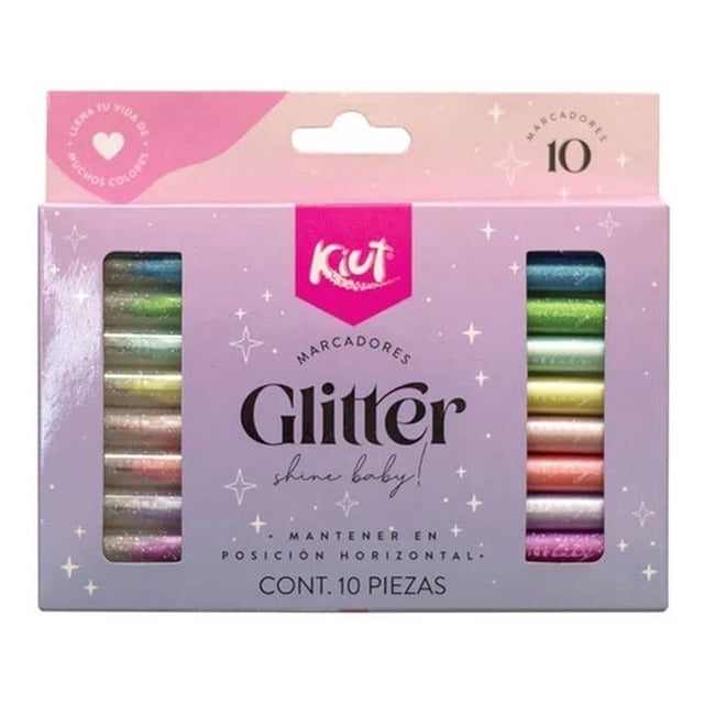 Marcador Kiut Glitter Norma 10 Piezas JER9H
