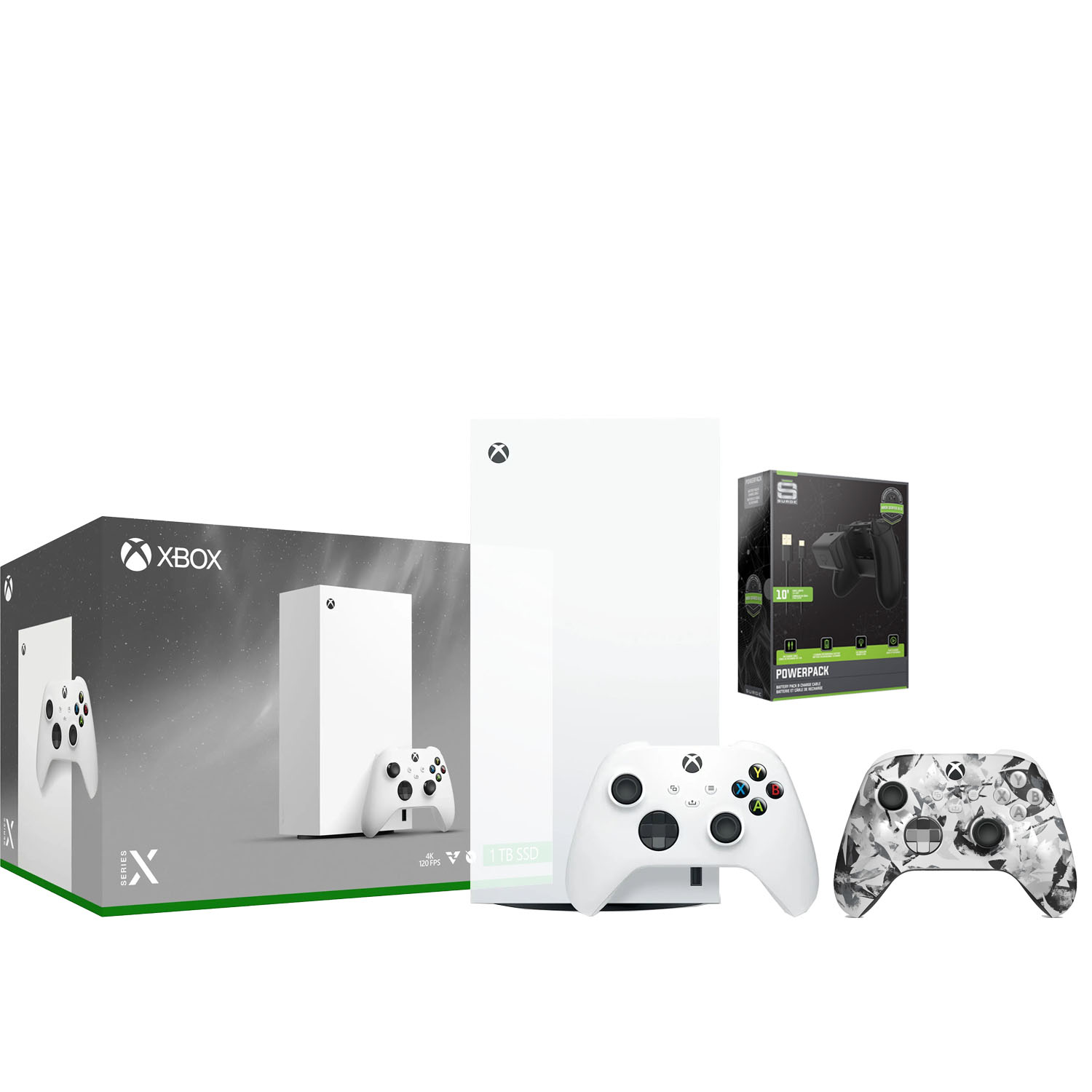 Xbox Series X 1TB Digital Console with Extra Controller and Battery Pack Bundle - Storm Breaker