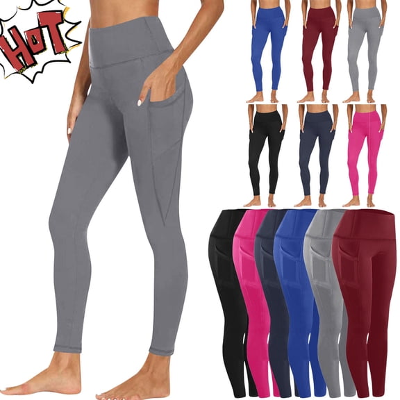 Taqqpue Waisted Leggings for Women,Yoga Pants with Pockets, Tummy Control, for Workout, Running, Butt Lifting High Waisted Gym Yoga Pants
