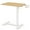 Natural + White, variant on Barara King Mobile End Table with Cup Holder and Height Adjustable, Couch Side Table for Living Room, Bedroom, Home Office, White