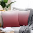 thumbnail image 2 of Throw Pillow Covers 20x20 Inch Set of 2, Red Beige Ombre Waterproof Outdoor Pillow Covers, Abstract Modern Art Gradient Decorative Cushion Pillowcases for Couch, Sofa, Bed, Garden, Patio, 2 of 9