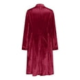 thumbnail image 4 of Fmbrln Womens Elegant Vintage Velvet Coat Long Sleeve Back High Slit Solid Color Coat Casual Dressy Party Jackets with Pockets Wine XL, 4 of 5