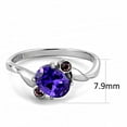 thumbnail image 2 of Womens Ring Anillo Para Mujer 316L Stainless Steel Ring with AAA Grade CZ in Tanzanite, 2 of 5