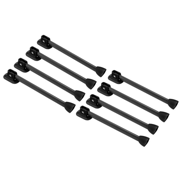 Unique Bargains Folding Table Legs 10.2' Length Bed Tables Leg Replacement, Black 8 Pack