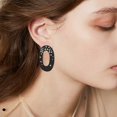 thumbnail image 2 of Pendientes de tuerca 3D para mujer y niña, decoración de accesorios de joyería, decoración (negro), 2 of 8