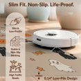 thumbnail image 6 of Design&I 3'x5' Washable Area Rug Low Profile & Durable Daily Traffic Ready Beige Halloween Cartoon Design Playful Ghosts Pumpkins Cats Motif for Home Office, Hallway, 6 of 7