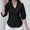 Black, variant on Women Summer Lace V Neck Plain Lace Elegant Button Shirt Fashion Comfy Solid Color Elegant Blouse 3/4 Sleeve Plus Size Soft Lightweight Breathable Beach Business Clothes, Wine M
