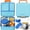 Ocean Blue, variant on Bento Lunch Box, 3-4 Compartment Food Container with 8.5oz Insulated Thermo Food Jar, Utensils & Sauce Jar, Nautica Blue (Nautica Blue)