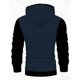 thumbnail image 5 of pstuiky camisa de manga larga para hombre, Pantalón corto informal de color liso para hombre, para exteriores, con bolsillo, cremallera y manga larga con capucha camisetas de hombre xxxl, 5 of 9