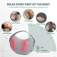 thumbnail image 3 of SKG 4D Shiatsu Back & Neck Massager with Heat and Vibration, Deep Tissue Kneading Pillow for Pain Relief, Cordless & Portable, Lumbar Support for Home, Car & Office Ideal Gift for Parents Men & Women, 3 of 12
