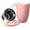 Pink, variant on 16 Oz Ceramic Tea Cup, Porcelain Tea Mug with Loose Leaf Infuser and Lid, Microwave and Dishwasher Safe Tea Mug, Tea Infuser Cup for Loose Leaf, Coffee, Cocoa and Milk, White