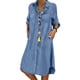 thumbnail image 5 of Vestido de manga larga para mujer vestido casual de moda con blusa de bolsillo vestido midi, 5 of 6