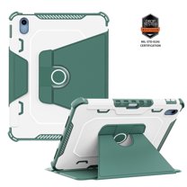 Heavy Duty Armor Case for iPad 10th Generation (10.9 inch 2022), Rotated Kickstand Design Soft TPU Rugged PC Shockproof Cover with Auto Wake/Sleep Pen Holder Slim Lightweight Flip Case,Green