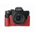 thumbnail image 1 of GadgetCom Camera Half Case Compatible with Panasonic Lumix G100K / G100D , Anti-Slip PU Leather Shell Protective Cover, 1 of 8