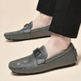 thumbnail image 6 of Men's Casual Loafers Slip On Leather Shoes Lightweight Driving Shoes Moccasins Classic Penny Loafer Flats Boat Shoes, 6 of 9
