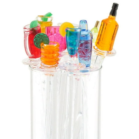 Waiters Tools Drink Sticks - Happy Hour Drink Swizzle Stick Stirrers - Set of 10