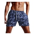 thumbnail image 2 of Yuemengxuan Men 2-in-1 Workout Shorts, Camouflage Beach Pants with Drawstring, Pockets, 2 of 4