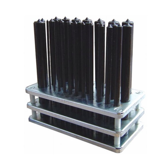 Westward Transfer Punch Set, 1 to 13 mm, Steel, 25 Piece 22N847