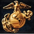thumbnail image 1 of Marines 15" Enlisted Gold Steel Logo Sign, 1 of 1