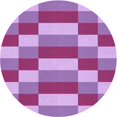thumbnail image 1 of Ahgly Company Tapis Rond Lavable en Machine Intérieur Transitionnel Magenta Rose, 5 Pieds Rond, 1 of 7
