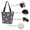 thumbnail image 6 of Fotbe Christmas Bunny A Pattern Beach Tote,Shoulder Handbag,Spacious Tote Bag,Lightweight Travel Bag,Versatile Shopping Bag, 6 of 9