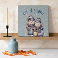 thumbnail image 3 of Ships Next Day Canvas Wall Art 10"x10", Christmas Snowman Wood Framed Canvas Print Painting, Winter Snowflake Blue Rustic Burlap Ready to Hang Small Picture Wall Decor for Home Kitchen Nursery Office, 3 of 9