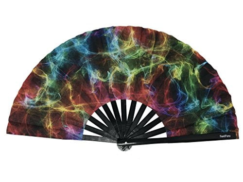 rainbow hand fan