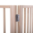 thumbnail image 4 of Veryke 17.5" Pet Gate for Doorways, Three Panels Wooden Freestanding Dog Gates for Indoor Hall Stairs Entrance, Wood Color, 4 of 7